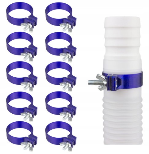 10x ZACISK OBEJMA OPASKA ZŁĄCZKA DO WĘŻA RURY BASENU INTEX BESTWAY Ø 38 mm
