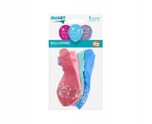 BALONY URODZINOWE KOTY KOTKI kolorowe 30cm 5 sztuk