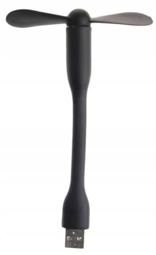 Mini Wentylator USB Elastyczny Cichy Do Laptopa Powerbanku Czarny