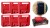 6x Uchwyt wieszak na baterie akumulator do Einhell 18V mocowanie czerwony