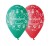 Balony nadruk Wesołych Świąt Boże Narodzenie 5 sztuk na hel powietrze