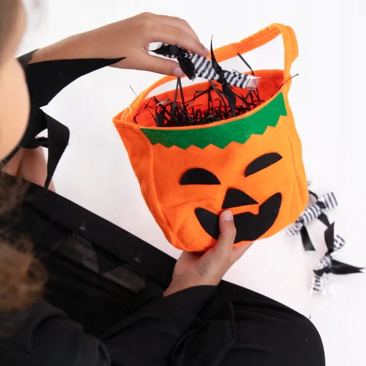 TOREBKA torba NA CUKIERKI słodycze halloween DYNIA wiaderko