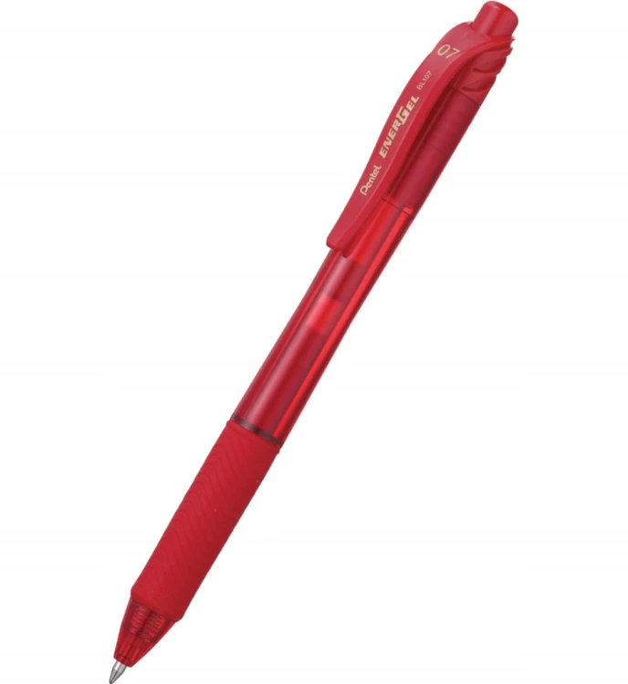 PIÓRO KULKOWE BL107 ENERGEL 0,7mm PENTEL CZERWONE Żelopis Żelowe