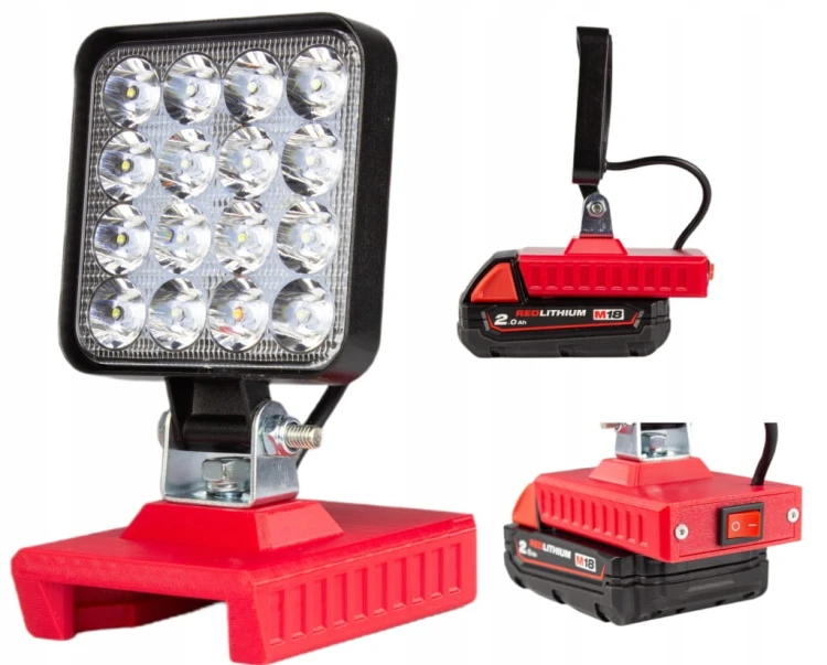 Lampa do MILWAUKEE M18 robocza halogen SZPERACZ na akumulator 16 LED MINI