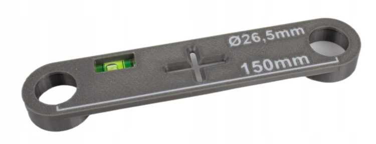 SZABLON WZORNIK DO POZIOMOWANIA KRZYWEK 150MM MOCOWANIE BATERII LIBELLA