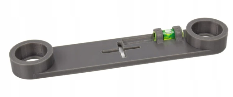 SZABLON WZORNIK DO POZIOMOWANIA KRZYWEK 150MM MOCOWANIE BATERII LIBELLA