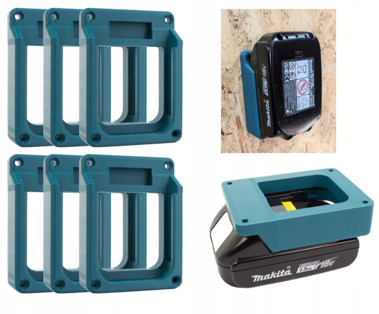 6x Uchwyt Wieszak na akumulator baterie Makita 18V LXT mocne solidne