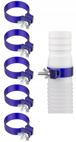 5x ZACISK OBEJMA OPASKA ZŁĄCZKA DO WĘŻA RURY BASENU INTEX BESTWAY Ø 38 mm