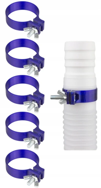 5x ZACISK OBEJMA OPASKA ZŁĄCZKA DO WĘŻA RURY BASENU INTEX BESTWAY Ø 38 mm