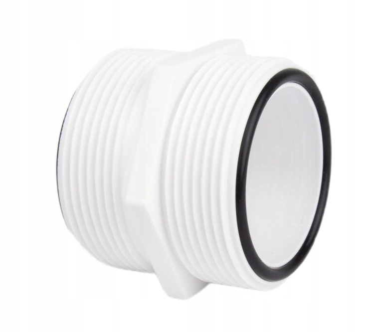 Złączka do rury węża basenowego 38mm z gwintem 60mm INTEX BESTWAY + ORINGI