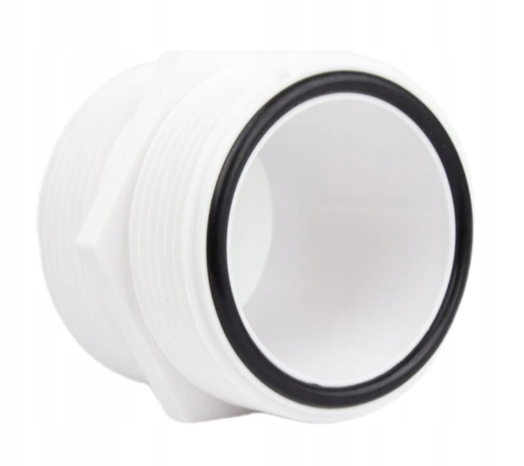 Złączka do rury węża basenowego 38mm z gwintem 60mm INTEX BESTWAY + ORINGI