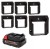6x Uchwyt wieszak na baterie akumulator do MILWAUKEE M18 mocowanie czarny