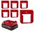 6x Uchwyt wieszak na baterie akumulator do MILWAUKEE M18 mocowanie czerwony