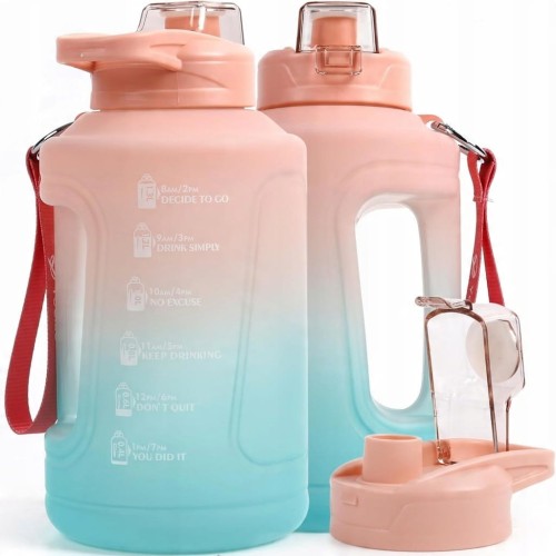 Butelka na wodę BIDON shaker 1500ml 1,5L motywacyjna z miarką Lekka Sport
