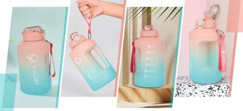 Butelka na wodę BIDON shaker 1500ml 1,5L motywacyjna z miarką Lekka Sport