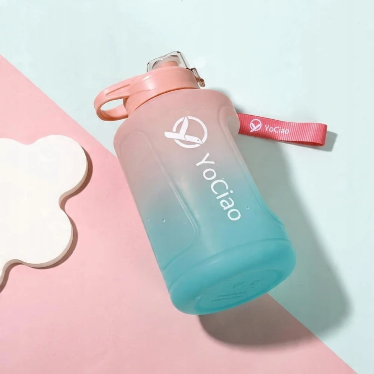 Butelka na wodę BIDON shaker 1500ml 1,5L motywacyjna z miarką Lekka Sport