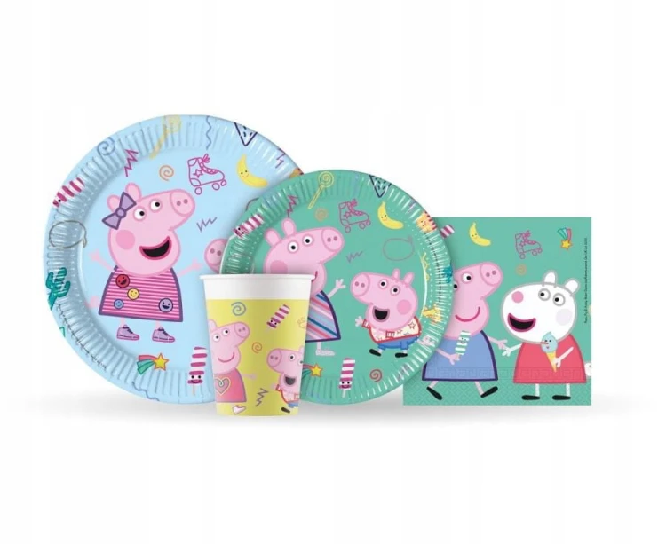 Serwetki Świnka Peppa Pig 20 Sztuk Urodziny 33cm Papierowe