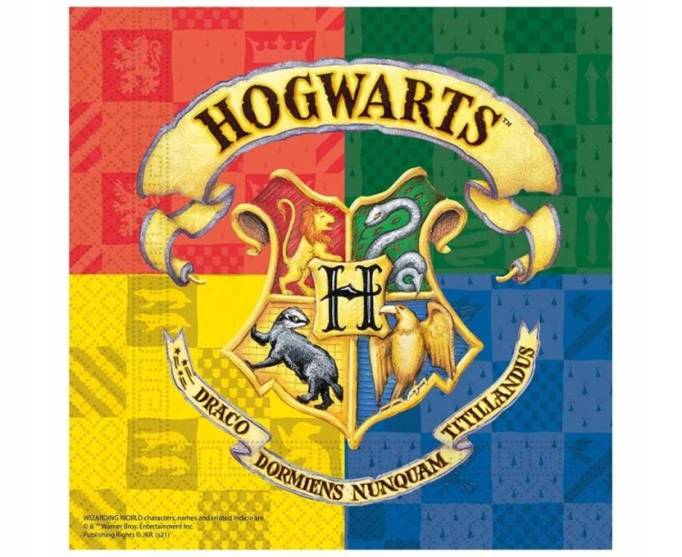 Serwetki Papierowe HOGWART Harry Potter Urodziny Party 33x33cm 20szt.