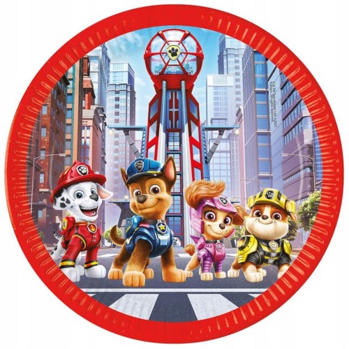 TALERZYKI papierowe PAW PATROL the movie PSI PATROL 8 sztuk urodziny
