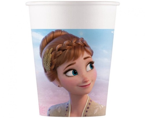 KUBECZKI papierowe FROZEN KRAINA LODU ELSA anna urodzinowe 8 sztuk