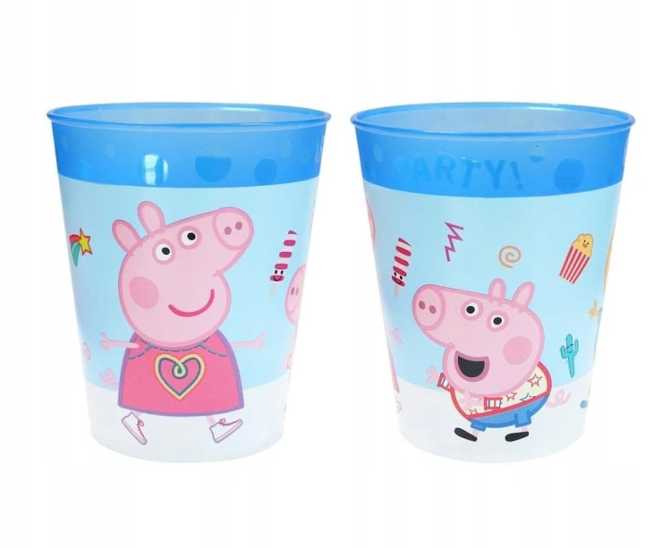 Kubek Kubeczek Plastikowy Wielokrotnego Użytku Świnka Peppa PIG 250ml