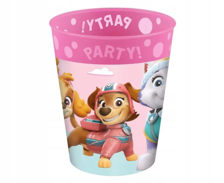 KUBEK plastikowy PSI PATROL wielorazowy SKYE Paw Patrol różowy