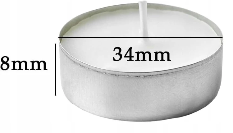 Świeczki podgrzewacze tealight 50 szt. 2h bezzapachowe białe dekoracyjne