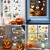 Naklejki na okno dekoracja HALLOWEEN 70 sztuk kolorowe duże i małe pająki