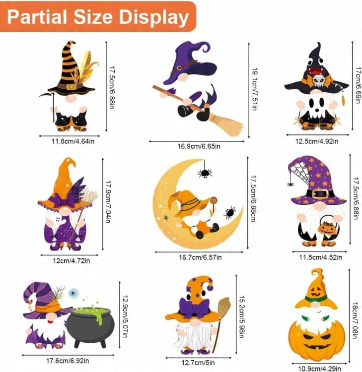Naklejki na okno dekoracja HALLOWEEN 70 sztuk kolorowe duże i małe pająki
