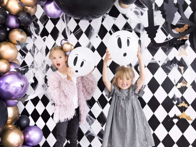 BALONY lateksowe BOO świecące HALLOWEEN 3 szt