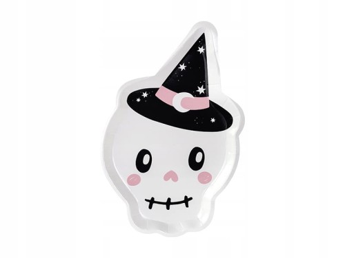 TALERZYKI papierowe CZASZKA CZAROWNICA halloween