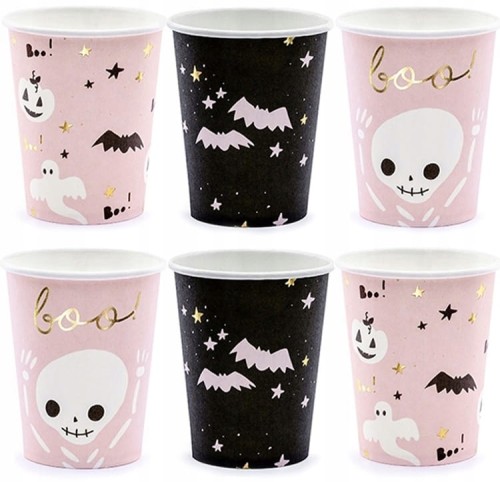 Kubeczki papierowe Halloween boo! 220 ml 6 szt.