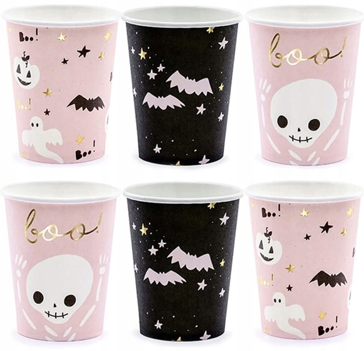 Kubeczki papierowe Halloween boo! 220 ml 6 szt.