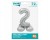 BALON foliowy SMART cyfra 2 dwa SREBRNA duża STOJĄCA 72 cm