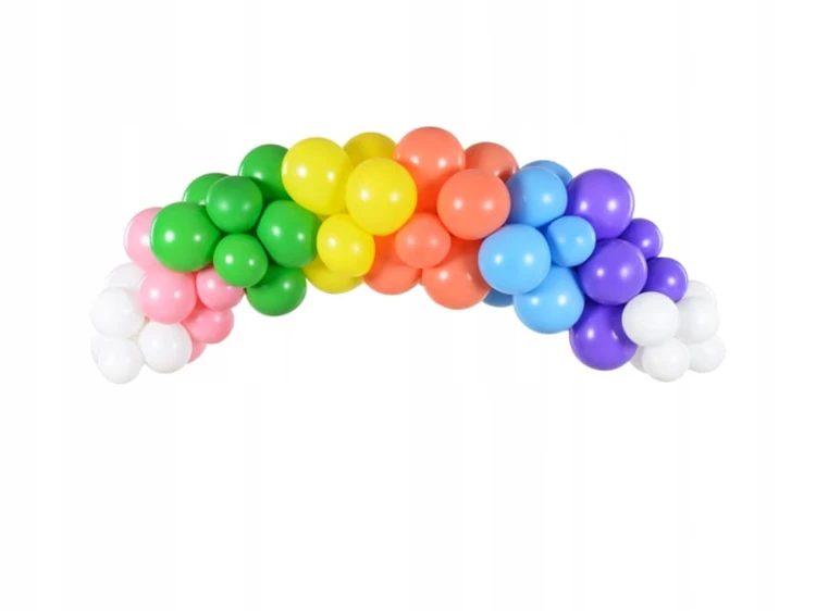 BALONY lateksowe RAINBOW pastel ZIELONE urodziny 10 sztuk
