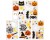 Zestaw TATUAŻE HALLOWEEN zmywalne DUCHY DYNIE nietoperze pająki