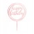 TOPPER na tort HAPPY BIRTHDAY różowe złoto okrągły LUSTRZANY URODZINY rose