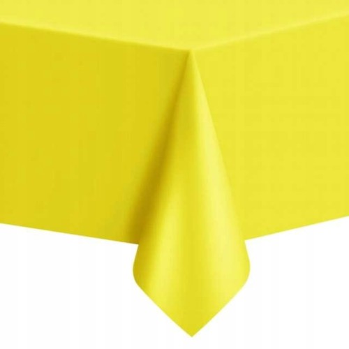 OBRUS foliowy plastikowy urodziny ŻÓŁTY jednorazowy XL 137x274cm