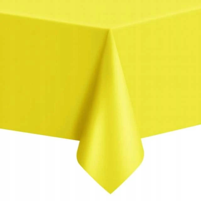 OBRUS foliowy plastikowy urodziny ŻÓŁTY jednorazowy XL 137x274cm