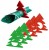 OBRĄCZKI ZIELONE CZERWONE serwetki SERWETNIKI Boże Narodzenie CHOINKA 6 szt