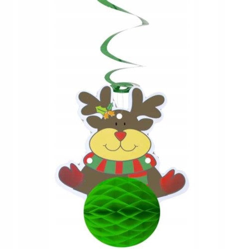 dekoracja ŚWIDERKI świąteczne RENIFER Rudolf honeycomb