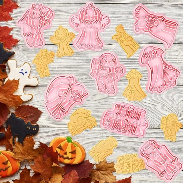 Zestaw foremek do ciastek Halloween 8 szt. dynia, duch wampir potwór