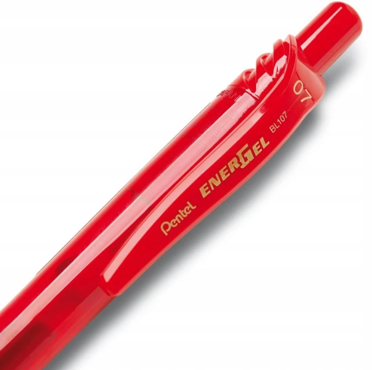 PIÓRO KULKOWE BL107 ENERGEL 0,7mm PENTEL CZERWONE Żelopis Żelowe