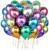 Balony kolorowe 60 sztuk 12" - 30cm metaliczne chrom URODZINY IMPREZA