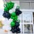 Balony zielone czarne białe 30 szt. konfetti dekoracja urodziny piłka nożna