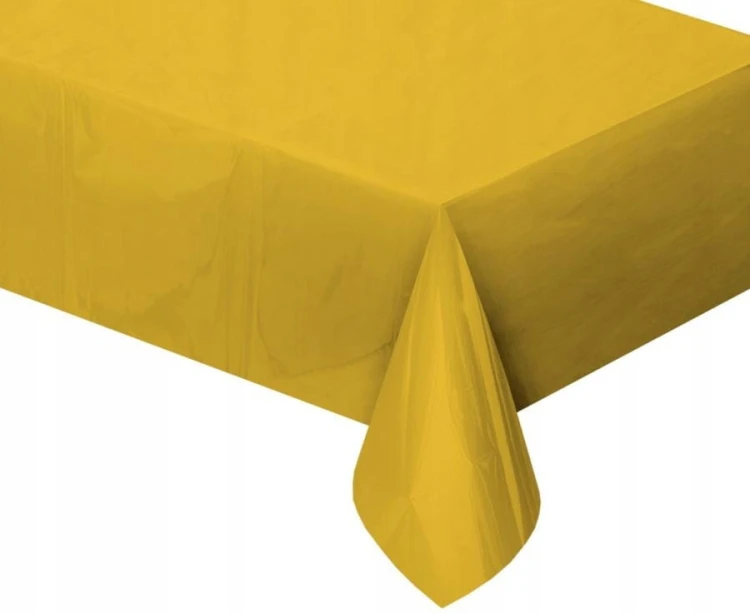 OBRUS foliowy urodziny ZŁOTY METALIK metaliczny dekoracja 183 cm x 137 cm
