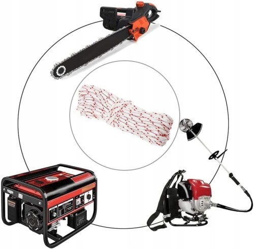 Linka rozrusznika szarpaka startera 3 mm 10m + 3 uchwyty Do kosiarki piły