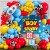 Zestaw 68 balonów czerwone żółte niebieskie toy farma 12 cali 30 cm story
