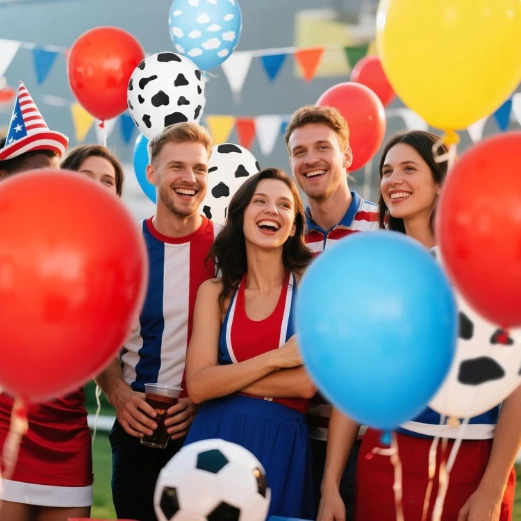 Zestaw 68 balonów czerwone żółte niebieskie toy farma 12 cali 30 cm story