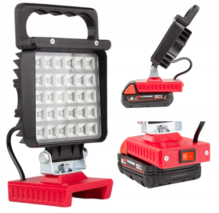 Lampa do MILWAUKEE M18 robocza ROZPROSZONA PREMIUM na akumulator LED 7200lm